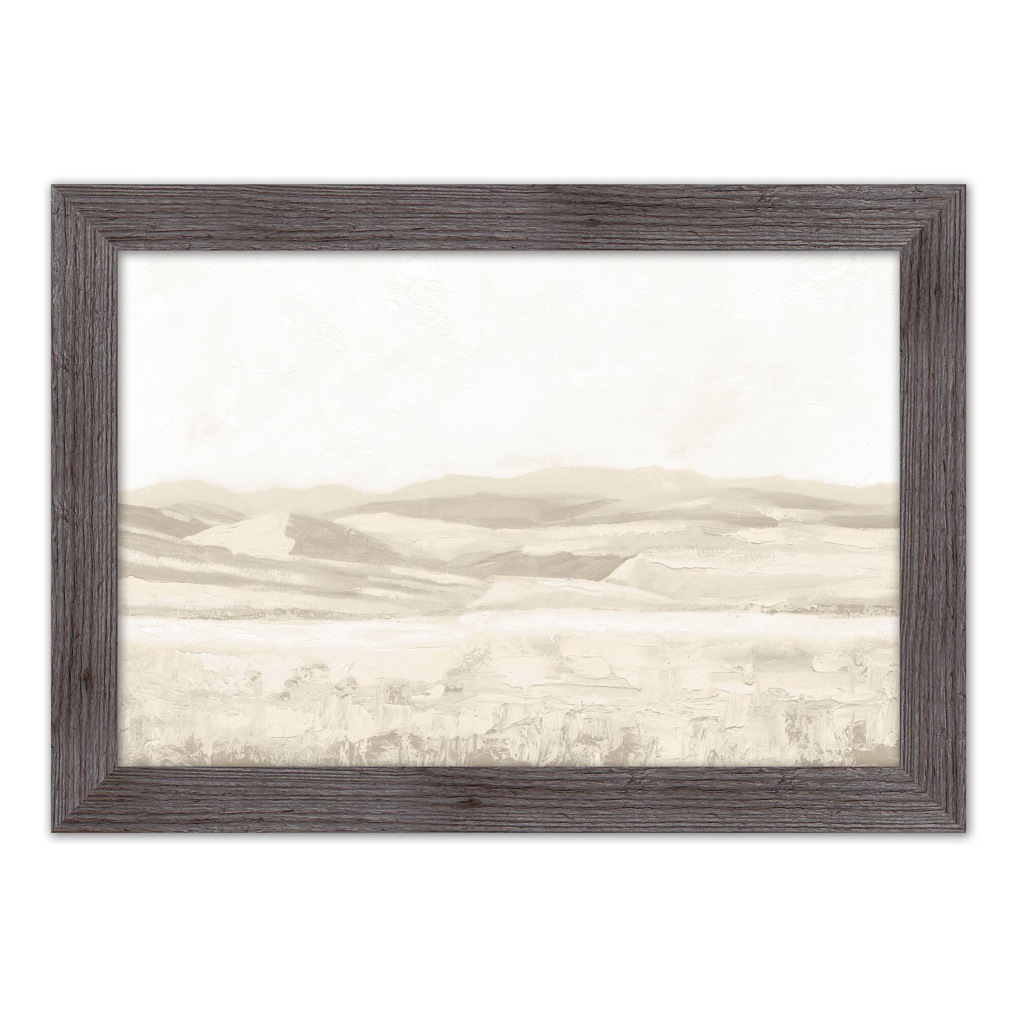 Soft Creamy Landscape Western Framed Print